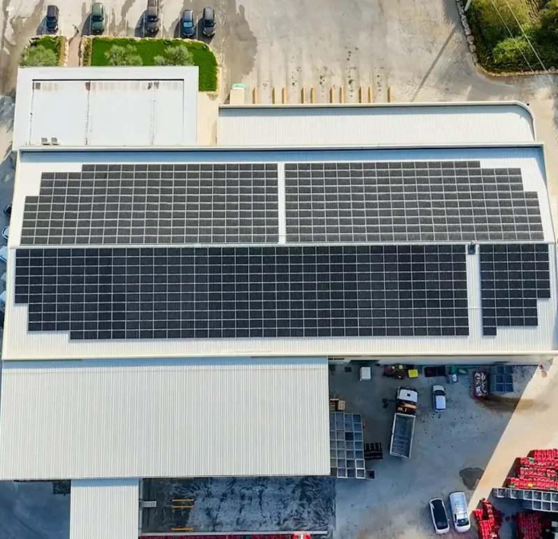 impianto fotovoltaico industriale installato in provincia di Caltanissetta